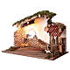 Ruined stable with sheep for 10 cm Nativity Scene, 40x60x30 cm s2