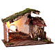 Cabane crèche délabrée 40x60x30 cm avec mouton pour santons 10 cm s3