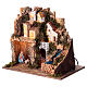 Village with lights, waterfall and Nativity Scene with 10 cm characters, 40x45x30 cm s2