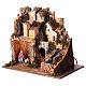 Village crèche lumières chute d'eau avec pompe 40x45x30 cm pour santons 10 cm s2