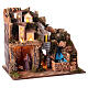 Village crèche lumières chute d'eau avec pompe 40x45x30 cm pour santons 10 cm s3