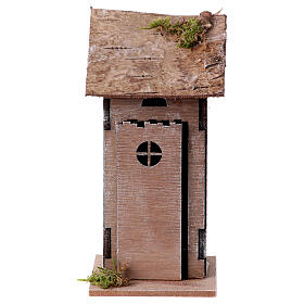 Wooden miniature latrine for nativity scene 6 cm 15x10x10 cm