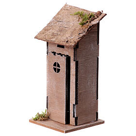 Wooden miniature latrine for nativity scene 6 cm 15x10x10 cm