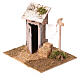 Latrina con panni stesi 15x15x15 cm presepe 6 cm s2