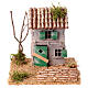 Maison rustique en bois 15x20x15 cm pour crèche 4 cm s1