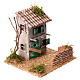 Maison rustique en bois 15x20x15 cm pour crèche 4 cm s3