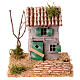 Casetta rustica in legno presepe 4 cm stile rustico 15x20x15 cm s1