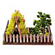 Eingezäunter üppiger Gemüsegarten, Krippenzubehör, für 8 cm Figuren, 15x20x15 cm s4