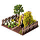 Lush vegetable garden fenced 15x20x15 cm nativity scene 8 cm s2