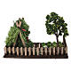 Lush vegetable garden fenced 15x20x15 cm nativity scene 8 cm s4