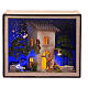 Nativity Box scène berger maisonnette et jardin 20x25x20 cm pour crèche de 6,5 cm s1