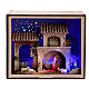 Nativity Box of 20x25x20 cm, shepherd under a porch with his flock, for 6.5 cm Nativity Scene s1