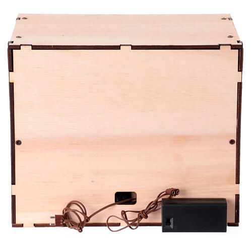 Nativity Box pastore con gregge casetta 20x25x20cm presepe 6,5 cm 6