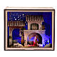 Nativity Box house shepherd with flock 20x25x20cm nativity scene 6.5 cm s1