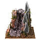 Cascada rocosa alpina pinos ovejas 25x25x25 cm bomba eléctrica belén 6-8 cm s1