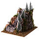 Cascada rocosa alpina pinos ovejas 25x25x25 cm bomba eléctrica belén 6-8 cm s3