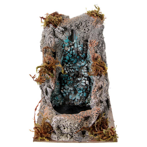 Fontana presepe 10-14 cm effetto roccia naturale con pompa 20x15x20 1