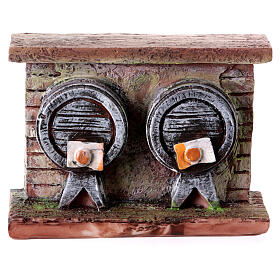Wall with barrels for 12 cm Nativity Scene, 10x10 cm