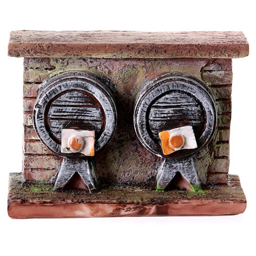 Wall with barrels for 12 cm Nativity Scene, 10x10 cm 1