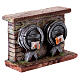 Wall with barrels for 12 cm Nativity Scene, 10x10 cm s3