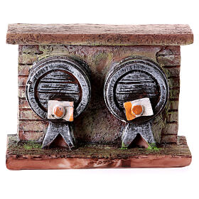 Escenoa con barriles para belén 12 cm 10X10 cm