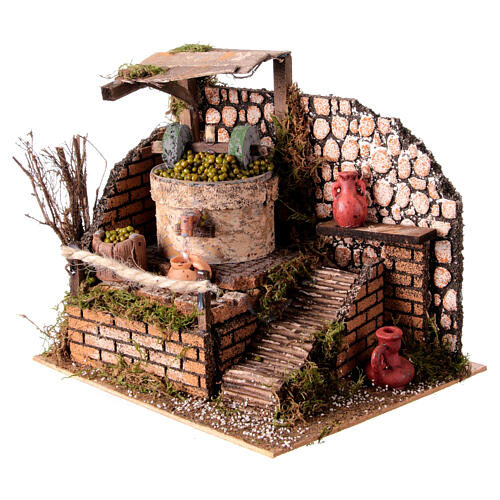 Fontaine électrique pressoir à olives crèche 10 cm 25x25x25 cm 3