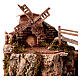Mountain scene windmill water electric fountain nativity scene 10-12 cm 40X50X35 cm s4