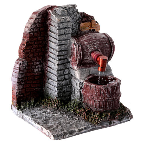 Fontanna elektryczna, beczka, do szopki, 11X10X13 cm 3