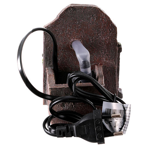 Brunnen elektrisch, Ziegeloptik, Resin/Kunststoff – für 8-cm-Krippe, 15×10×15 cm 4