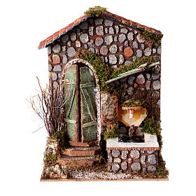 Nativity scene electric fountain for figurines 8 cm 20x20x15 cm