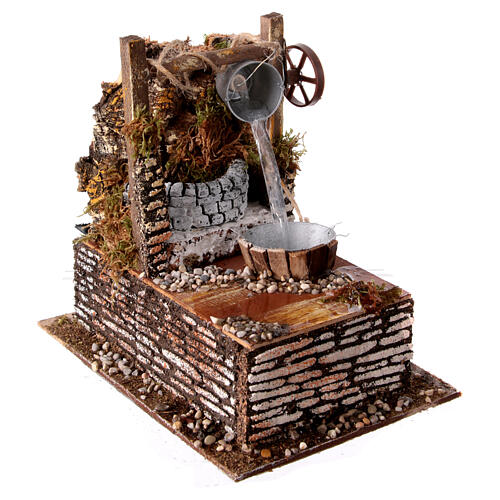 Fontanna elektryczna do szopki, dla figurek 10 cm, 20x20X15 cm 3