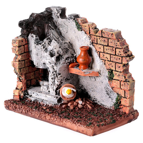 Piec dekoracyjny do szopki, 8,5×10,5×6 cm, figurki 12 cm 2