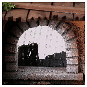 Stall mit Regentropfeneffekt, für 14–16-cm-Krippe – 30 × 30 × 25 cm