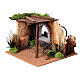 Capanna presepe effetto pioggia 30X30X25 cm per statuine 14-16 cm s5