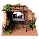 Nativity scene stable with rain effect 30X30X25 cm for 14-16 cm figurines s1