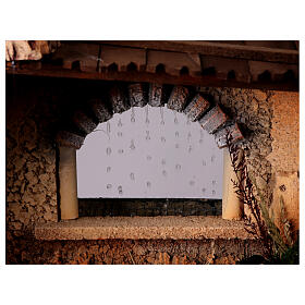 Stall mit Regentropfeneffekt, für 14–18-cm-Krippe – 30 × 40 × 30 cm