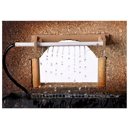 Stall mit Regentropfeneffekt, für 14–18-cm-Krippe – 30 × 40 × 30 cm 4
