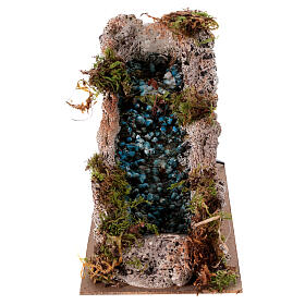 Cascata effetto roccia naturale presepe 10-12 cm vera fontana 20x35x15 cm