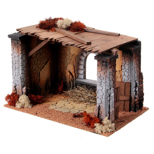 Stajenka do szopki, 30X40X25 cm, do figurek 12-16 cm 4