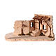 Tavern scene of natural wood for Original Ulrich Nativity Scene of 10 cm, Val Gardena, 20x45x20 cm s1