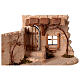 Tavern scene of natural wood for Original Ulrich Nativity Scene of 10 cm, Val Gardena, 20x45x20 cm s2