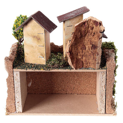 Petite bourgade sur colline 15x15x15 cm crèche 10-12 cm 4