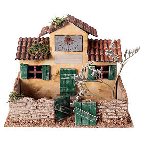 Schule mit Hof – 15 × 20 × 15 cm – für 14–16 cm Krippe