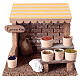 Scena chiosco delle spezie 15x15x15 cm presepe 14-16 cm s1