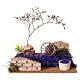 Lavender field with wheel and basket 5x15x15 cm nativity scene 14-16 cm s1