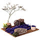 Lavender field with wheel and basket 5x15x15 cm nativity scene 14-16 cm s3