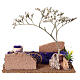 Lavender field with wheel and basket 5x15x15 cm nativity scene 14-16 cm s4