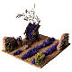 Campo de lavanda con carrito 5x15x15 cm pesebre 14-16 cm s2