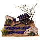 Lavender field with cart 5x15x15 cm nativity scene 14-16 cm s1