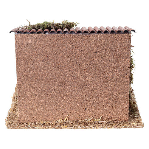 Empty stable for 14-16 cm Nativity Scene, 15x15x15 cm 4